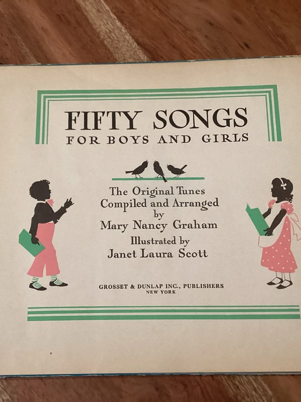 Vtg. 1935 Children’s Music book titled “FIFTY FAVORITE SONG FOR GIRLS AND BOYS”